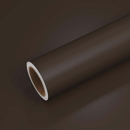 Matte Finish Solid Brown Color Removable Wallpaper – GREEWELT®