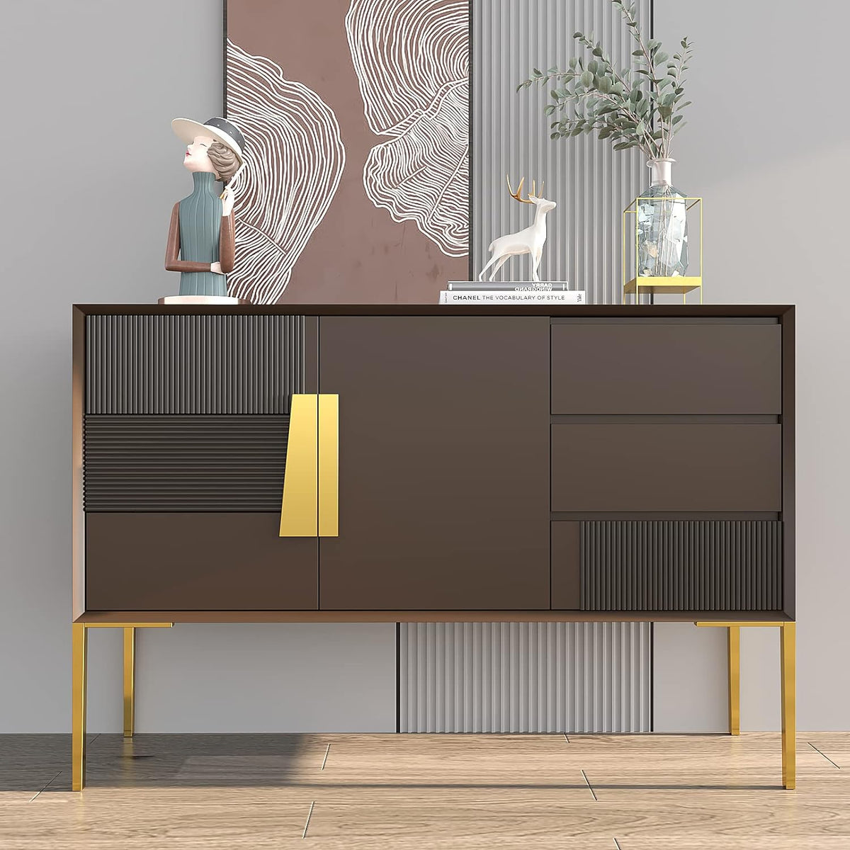 Matte Finish Solid Brown Color Removable Wallpaper – GREEWELT®