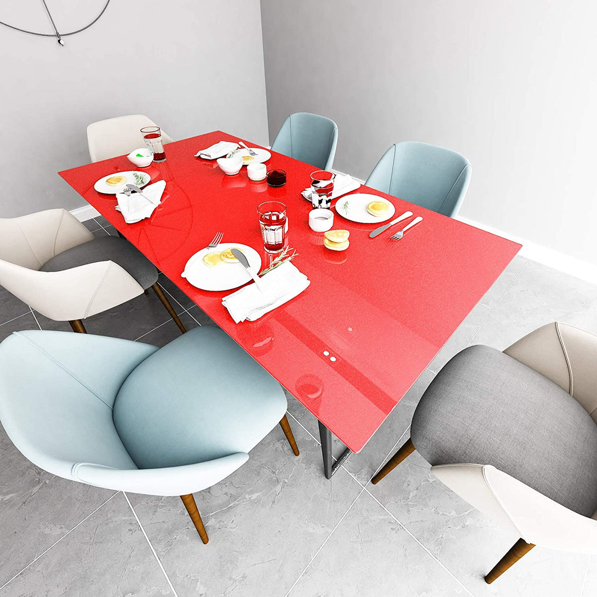 Self Adhesive Peel & Stick Solid Red Glossy Wallpaper