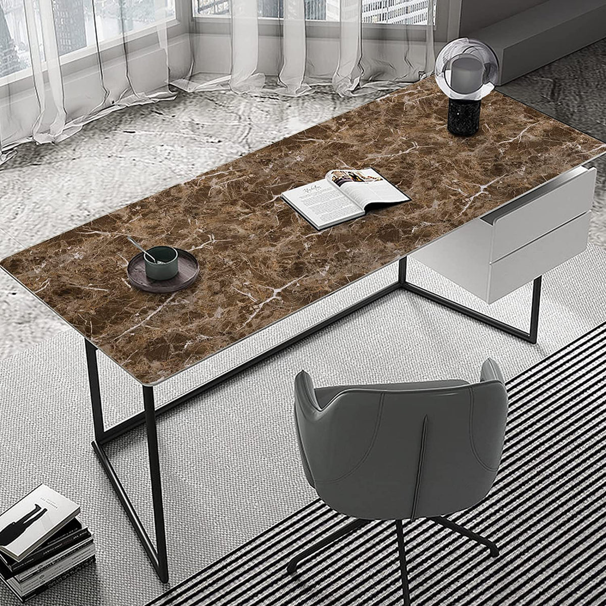 Brown Marble Wallpaper – Luxury Stone Finish