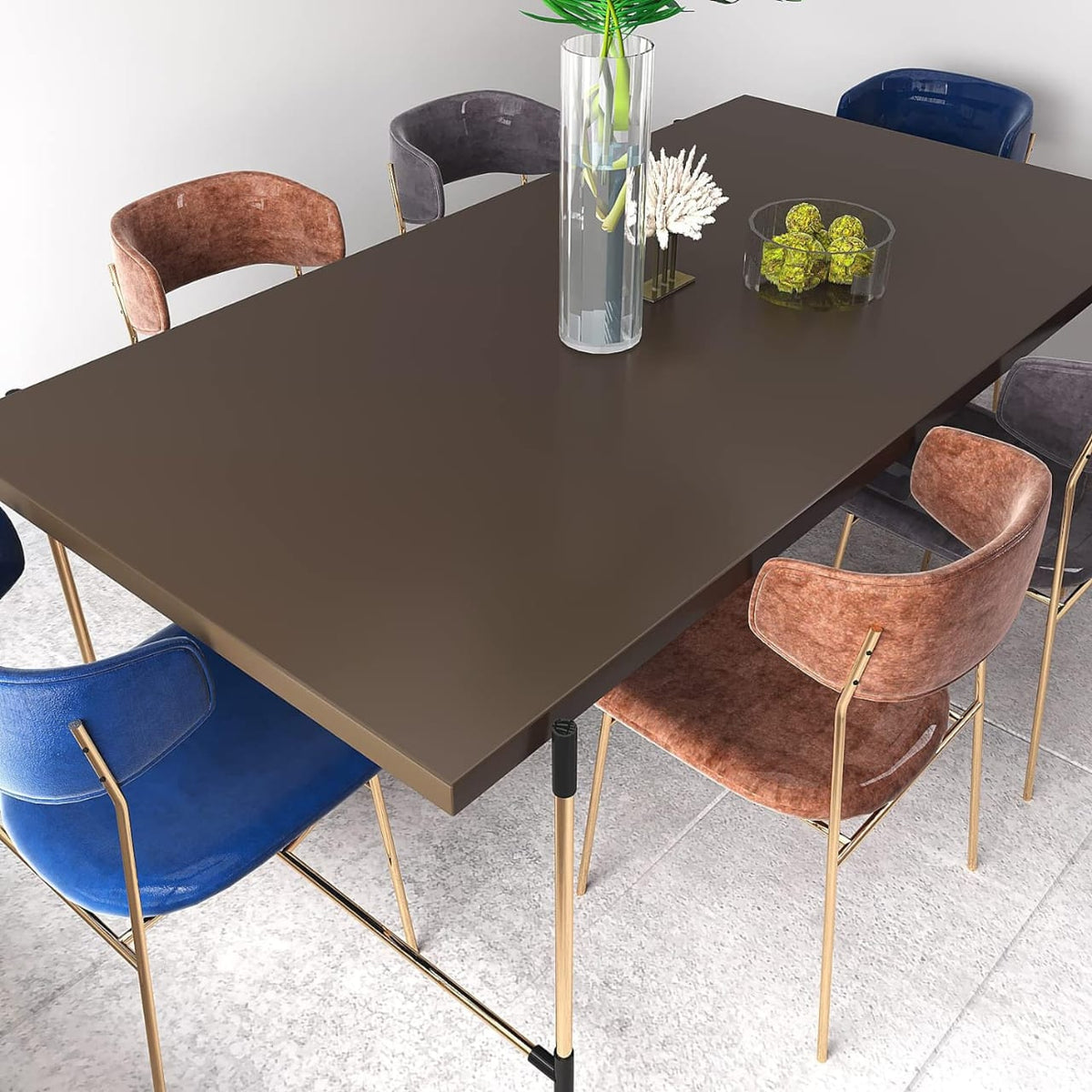 Dark Brown Vinyl Wallpaper – Durable Wall Covering
