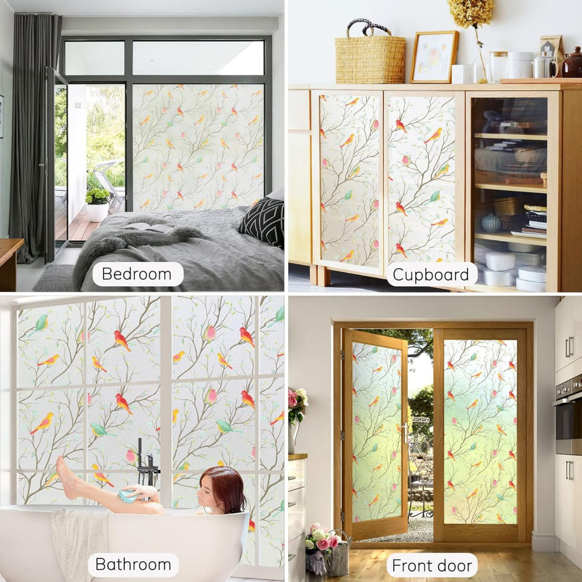 Bird Pattern Window Film – Privacy Glass Décor